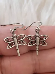 925 sterling silver dragonfly handmade earrings - Picture 1 of 5