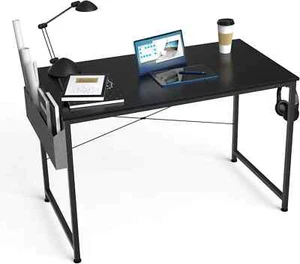 HOMIDEC Computer Desk, Office Work Desk ,Writing Desk (100x50x75cm) BLACK - Picture 1 of 8