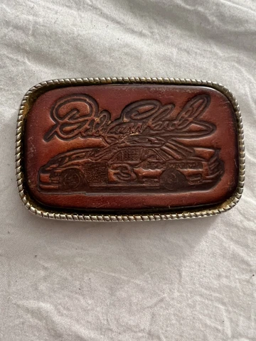Dale Earnhardt #3 Belt Buckle Leather 3”x2” Made In USA No. 101 Cover