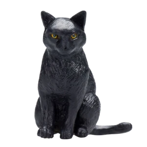 .Mojo GATO NEGRO SENTADO lindo mascotas modelos granja juguetes figuras plástico animales - Imagen 1 de 5