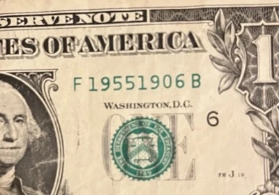 6/19/1955 Birthday / Anniversary Date Note June 19th 1955 $1 Dollar Bill - Image 1 of 4