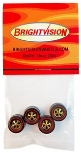4 Brightvision Redline Wheels - 4 Large Deep Dish GOLD Chrome Style - Picture 1 of 1