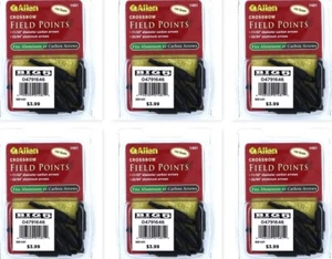 (6) Packs Allen Crossbow Target Field Points 150 Grains Fits Carbon Arrows New - Picture 1 of 3