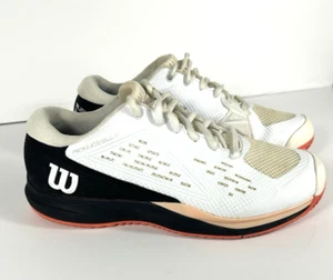 Wilson Rush Pro Ace Pickleball Volleyball Tennis Shoes Women’s Size 9 Whi Blk Pk - Picture 1 of 9