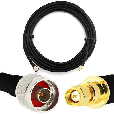 N Stecker auf SMA Stecker Koaxial Kabel HF400 Flexibles (LMR-400 UF equivalent) - Bild 1 von 4
