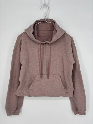 Sudadera con Capucha Lululemon Para Mujer 6 Rosa Recortada Más Fuerte como Uno Pullover Terry Francés Foto 1 de 4