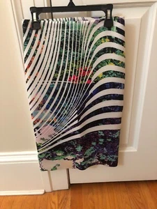 Clover Canyon XS Womens Black And White Floral graphic Stretch Knee Length Skirt - Picture 1 of 5