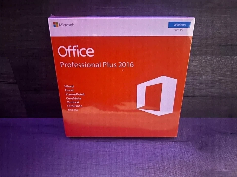 Microsoft Office Professional Plus 2016 - Lifetime - DVD - Retail Box - Image 1 of 1