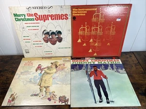 (4) Christmas Vinyl LOT SUPREMES Johnny Mathis MOTOWN 638 Stereo LP 1965 VG+ - Picture 1 of 7