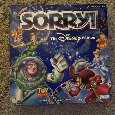 Sorry! DISNEY Edition Board Game Parker Bros 2001 - Image 1 of 4