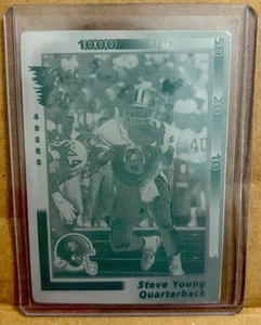 1/1 STEVE YOUNG 1992 WILDCARD VINTAGE DRUCKPLATTE SAN FRANCISCO 49ERS 1 OF 1 - Bild 1 von 2