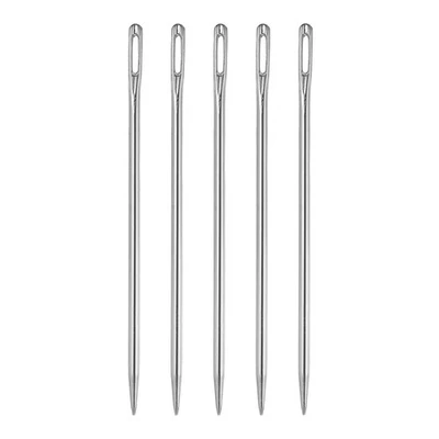 5pcs Upholstery Needles 3mm Dia 100mm (3.94") Extra Long Large Eye Needles Foto 1 de 4