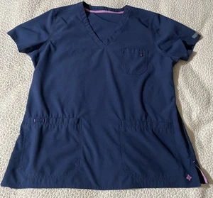 MedCouture Scrubs-Damentop marineblau Größe Large RN 64794 - Bild 1 von 9