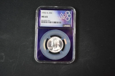 1953-S Washington Quarter – NGC MS65 – Beautiful Mint State Silver Coin - Image 1 of 4