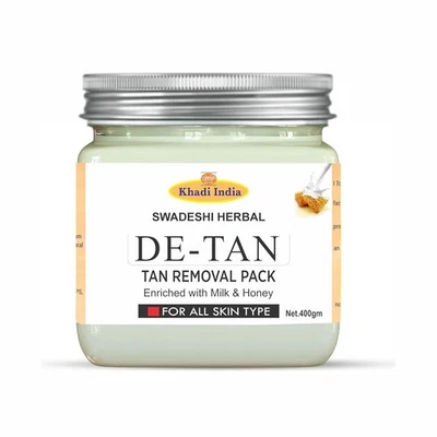 Khadi Natural D-Tan Face Pack 400 г уменьшает загар, акне, прыщи и пигментацию - Изображение 1 из 4