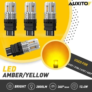 4 un. 3157 3047 3156 Bombillas LED Intermitente Luz Amarillo Ámbar Estacionamiento DRL - Imagen 1 de 12