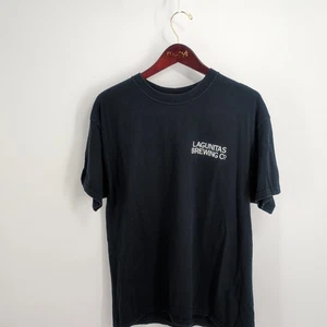 Camiseta Pullover Hanes Beefy Lagunitas Brewing Co IPA India Gráfica Negra Talla L - Imagen 1 de 8