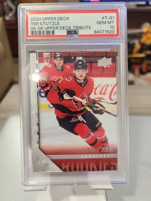 2020-21 UD Extended Series Tim Stutzle Young Guns Tribute Retro PSA 10 #T-81 - Image 1 of 2