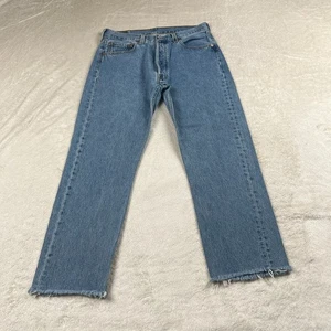 Vintage Levi's 501 Jeans Herren 34 x 30 blau roher Saum Knopfleiste hergestellt in USA 1993 Baumwolle - Bild 1 von 16