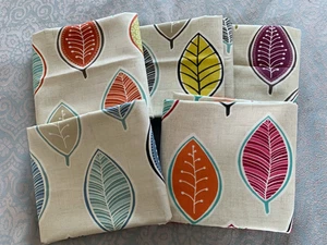 5 pieces top quality 100% cotton leaves fabric material varies sizes - Picture 1 of 7