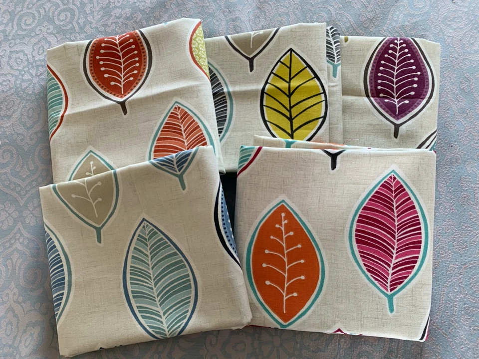 5 pieces top quality 100% cotton leaves fabric material varies sizes - Image 1 of 4