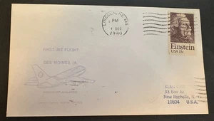 Frontier Airlines Erstflug Lincoln Nebraska - Des Moines Iowa - 1980 - Bild 1 von 2