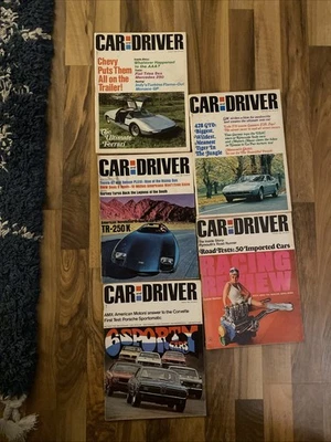 Set of 5 Car 1968 Magazines January February March April August Vintage VG+ - Image 1 of 3