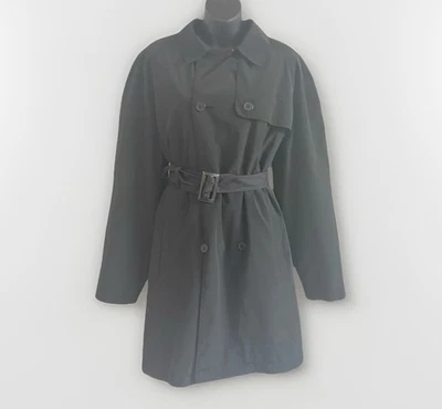 New York Company XL Trench Coat Women's Black Classic Heritage Y2K Classic Prep - Image 1 of 4