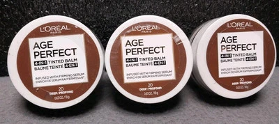 Lot Of 3 L'Oreal Age Perfect 4 in 1 Tinted Balm Infused W/ Firming Serum 20 Deep - Image 1 of 4