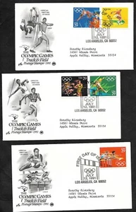 #2553-2557 29c Summer Olympics - Set of 5 on 3 ArtCraft/PCS FDCs - Picture 1 of 2