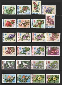Bermuda 1970-75 Flowers set SG 249-265a Mnh. (R1652) - Picture 1 of 1