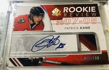 Patrick Kane -2008-09 SP AUTHENTIC HOCKEY - 3 CLR RPA Chi Blackhawks #045/100