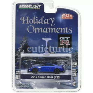 Greenlight Holiday Ornaments 2015 Nissan Skyline GT-R R35 1:64 blau 51079 - Bild 1 von 1