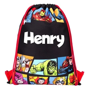 Marvel Avengers Drawstring Bag Kids Avengers Bag - PE KIT Bag for boys & girls - Picture 1 of 6