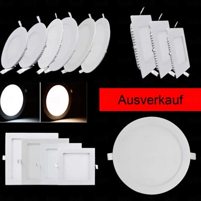 LEADGOODS LED Panel Einbaustrahler Deckenleuchte Einbau Leuchte Eckig Rund Spot Flach Slim