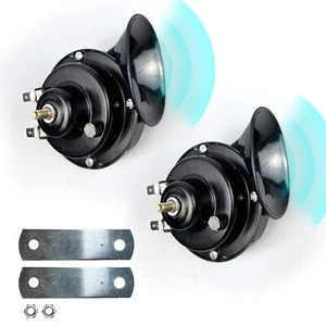 Car Horns -12V Waterproof High and Low Tone Car Horns  Loud Electric Snail Horns - Picture 1 of 5