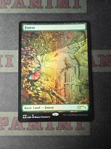 Magic The Gathering Secret Lari Drop Series Foil Forest 476 - Picture 1 of 2