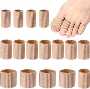 Soft Gel Toe Cushion Tubes Sleeves Open Toes Fingers Corn Pad Protectors 16 PCS - Picture 1 of 7
