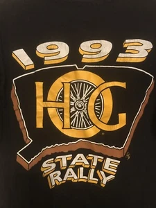 Vintage Harley Davidson HOG T-Shirt 93 Connecticut State Rally Large - Bild 1 von 7