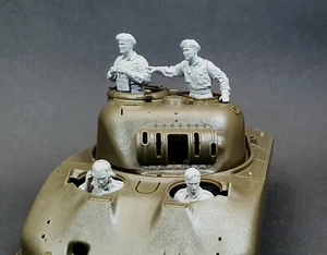 FI35-176, tripulación de tanque Sherman británico (4 figuras), arte panzer, 1:35 - Imagen 1 de 1