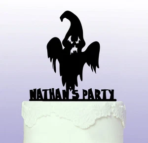 Personalised Ghost Acrylic Cake Topper - Halloween - Picture 1 of 2