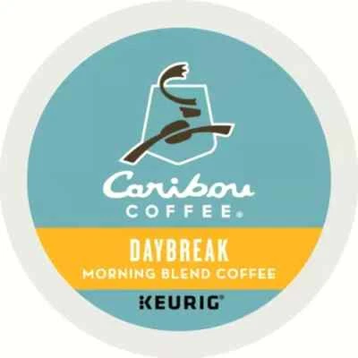 96/PACK Caribou Coffee Daybreak Morning Blend K-Cups Pods Bulk Packaging