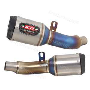 Exhaust Tip FOR QJMOTOR QJ800GS-G SRK800RR 2023 Blue Muffler Pipe Titanium Alloy - Picture 1 of 8