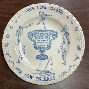 Raro Antiguo Tazón de Azúcar de Nueva Orleans Clásico Deportes Fútbol Coleccionista Plato - Imagen 1 de 11