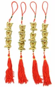 Lot Of 4 Chinese Asian Year of the Rooster Zodiac Sign Feng Shui Lucky Tassel - Imagen 1 de 2