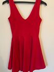 Womens Red Skater Dress Size M/L