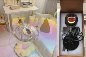 Romantic Sunset Projection LED Lamp,180 Rotation Rainbow Projection USB Charging - Picture 1 of 11