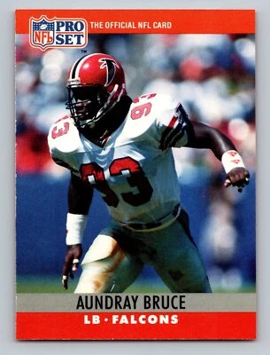 1990 Pro Set #30 Aundray Bruce  UER  Atlanta Falcons - Image 1 of 2