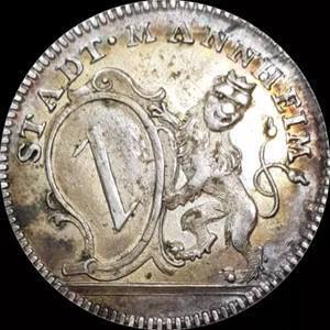 Pfalz 1744 aUnc Silver 1 Ducat Pattern Coin Mannheim Germany Very Rare - Picture 1 of 8