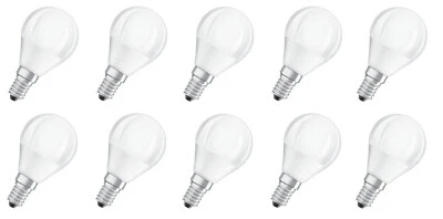 10x Osram LED Star Classic P 40 Kugel E14 5W = 40W warmweiß EEK:F (Spektrum A-G) - Bild 1 von 3